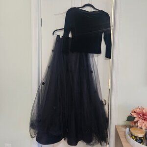 Vintage Kathlin Argiro Atelier 2-piece Black Fantasy Ball Gown